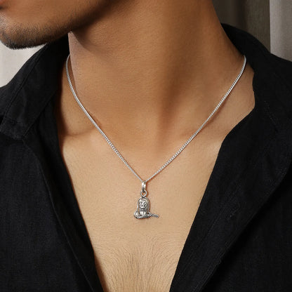 Silver Om Shivling Locket