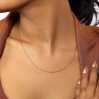 Rose Gold Plated Silver Box Chain - Tweov Jewels