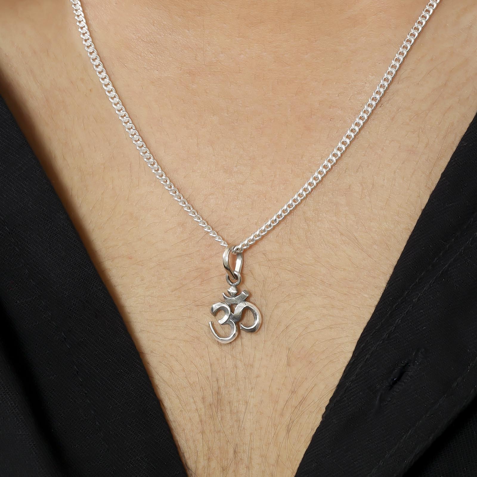 Silver Om Pendant with Spiritual Connection