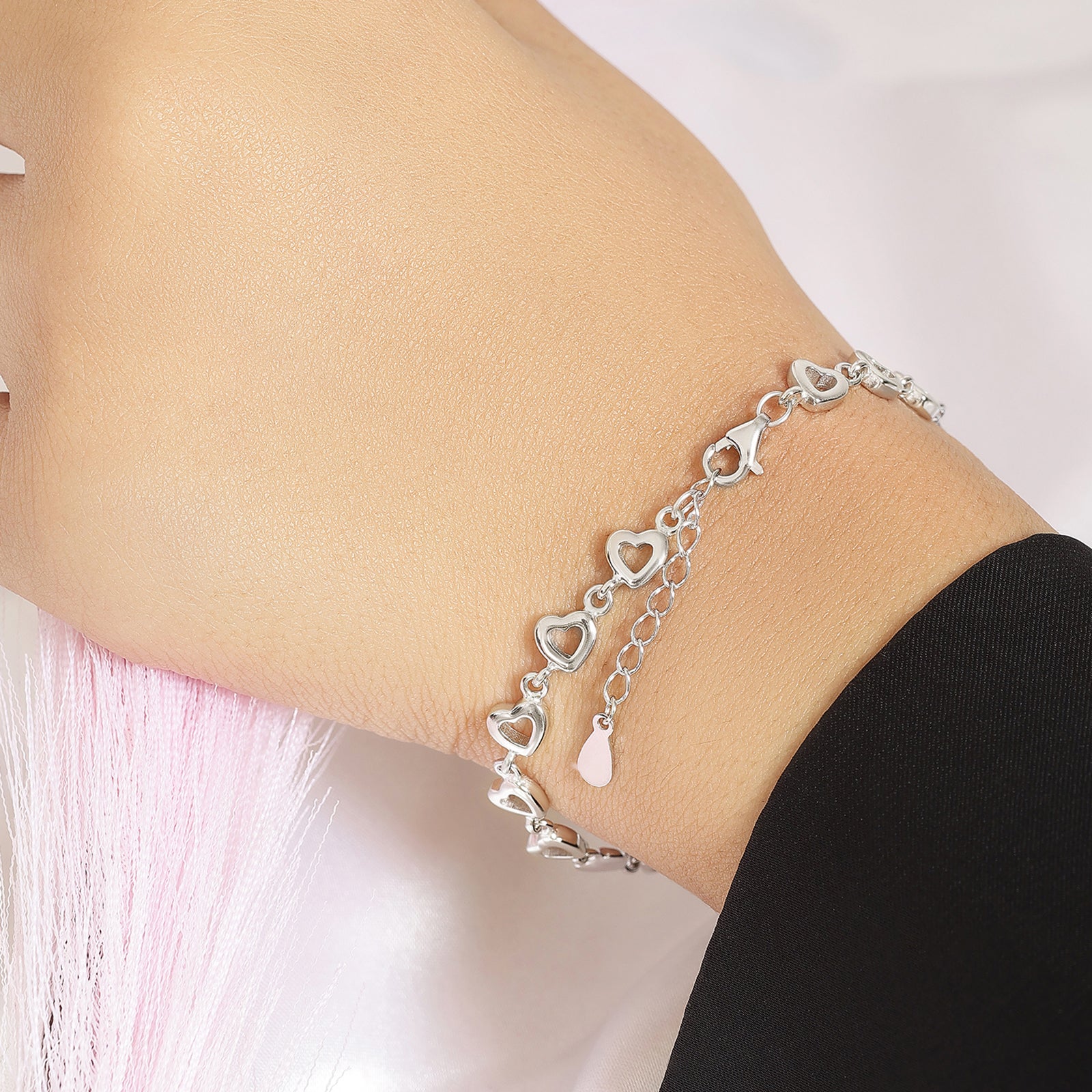 Silver Heart Bracelet for Women