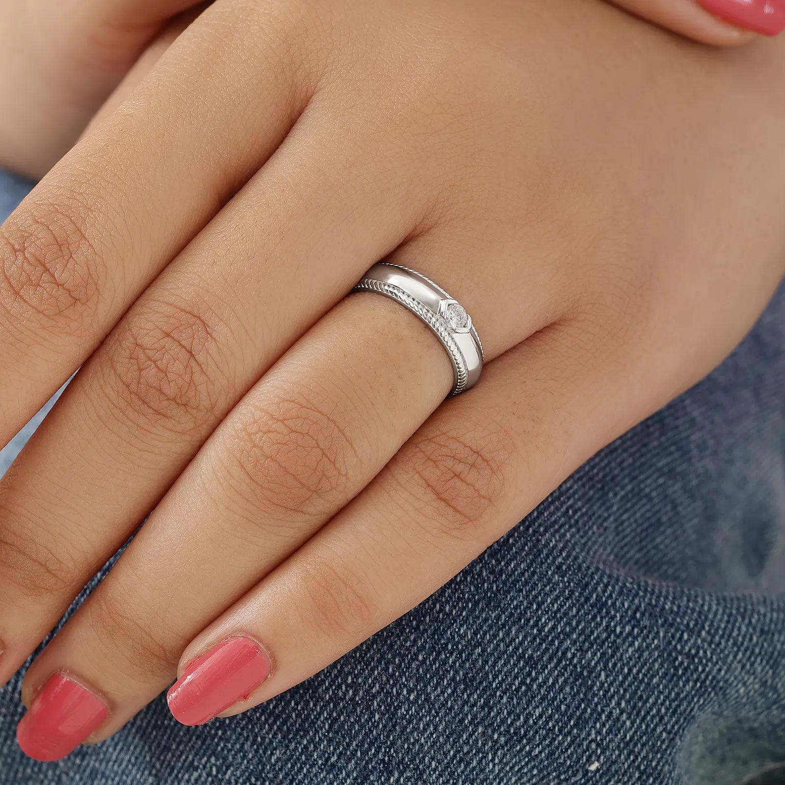 Classic CZ Silver Ring for Women