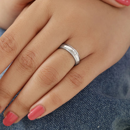 Classic CZ Silver Ring for Women