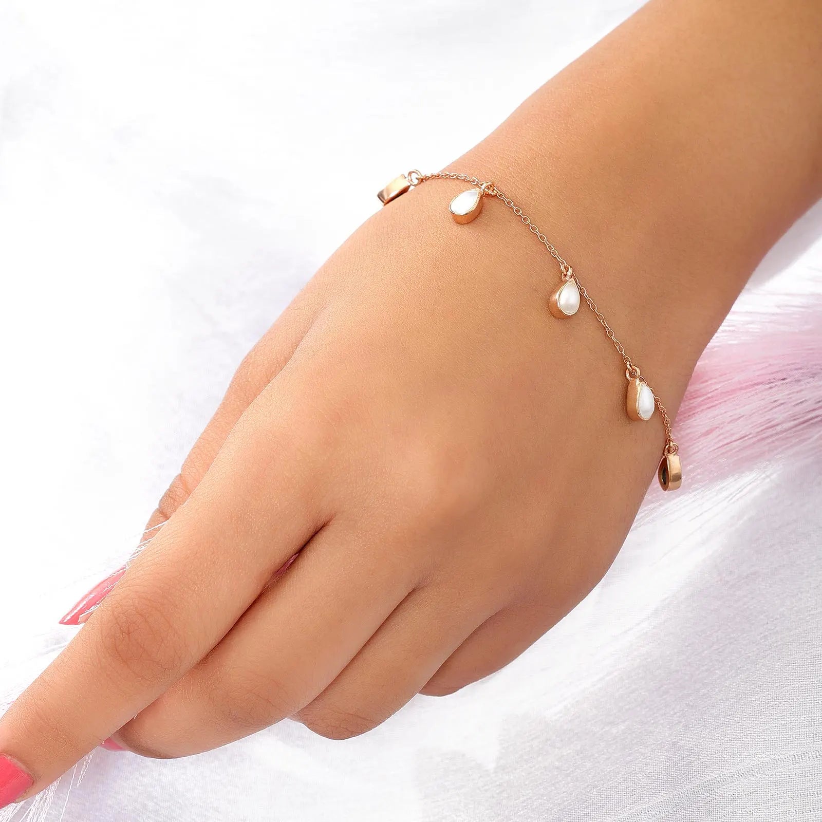 Gold Plated Silver Pearl Bracelet - Tweov Jewels