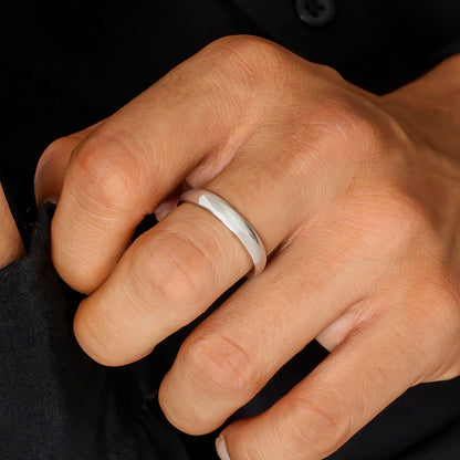 925 sterling silver plain classic ring for men