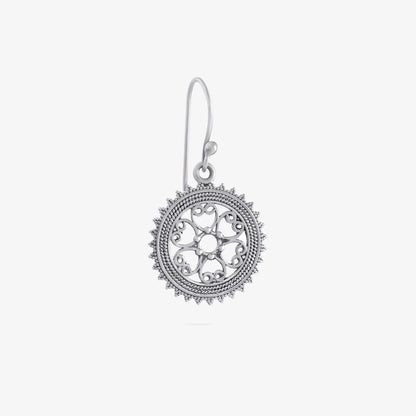 Mini Mandala Design Silver Earrings - Tweov Jewels