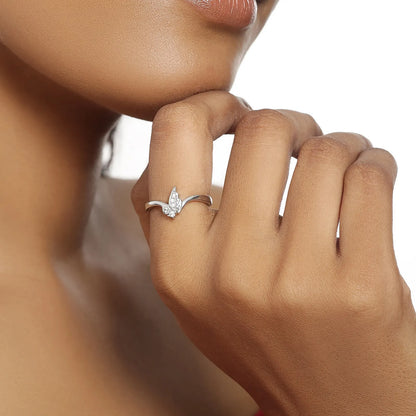 Butterfly Wings Silver Ring