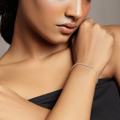 Oxidized Silver Brick Link Bracelet - Tweov Jewels