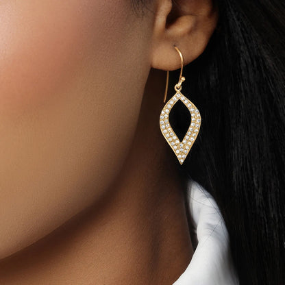 Pure Silver Gold Earrings Odyssey of Cubic Zircon