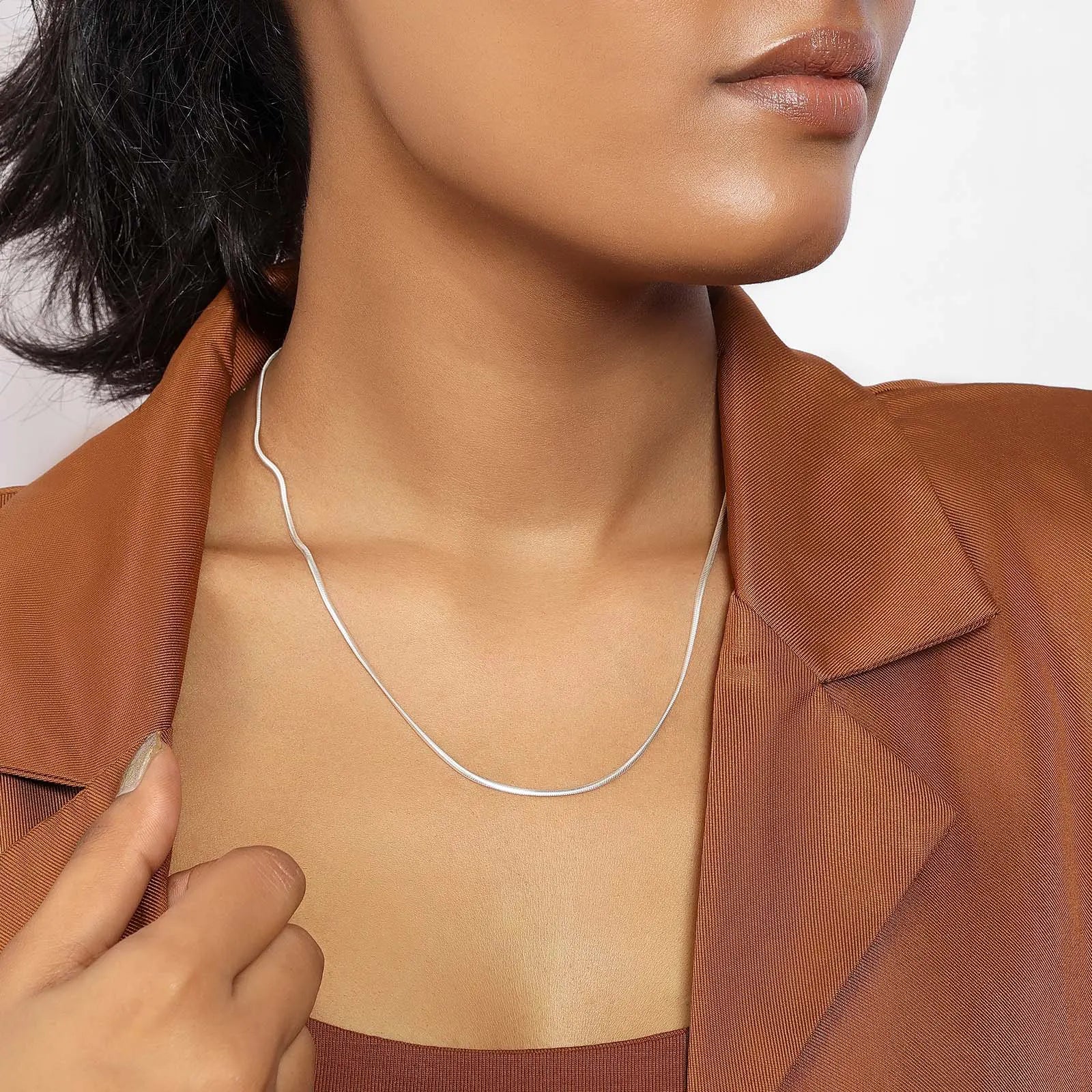 Silver Flat Snake Chain - Tweov Jewels