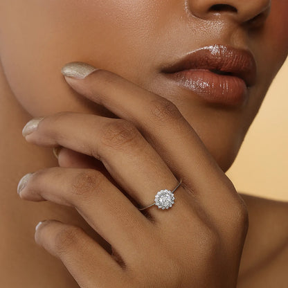 CZ Blooming Flower Silver Ring - Tweov Jewels