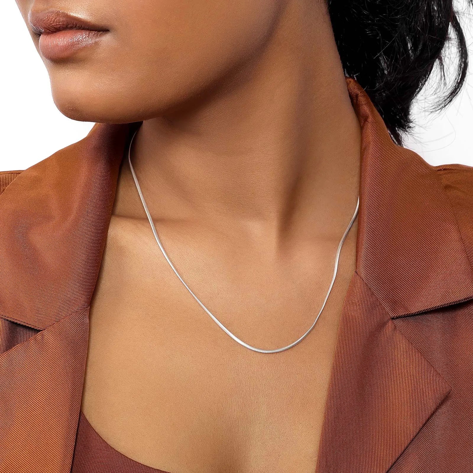 Silver Flat Snake Chain - Tweov Jewels