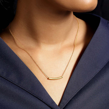 Pure 925 Silver Necklace - Elegant Gold Plated String Chain