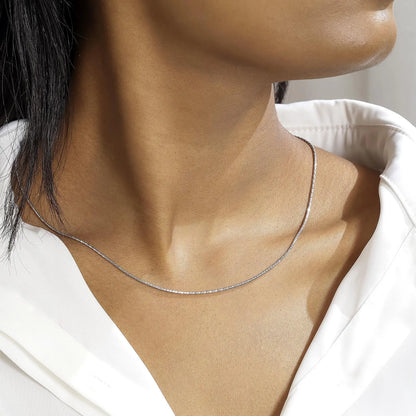 Silver Brick Style Chain