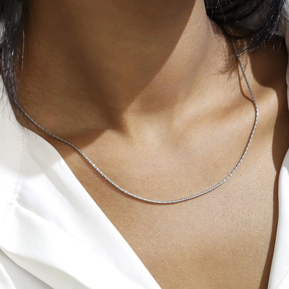 Silver Brick Style Chain