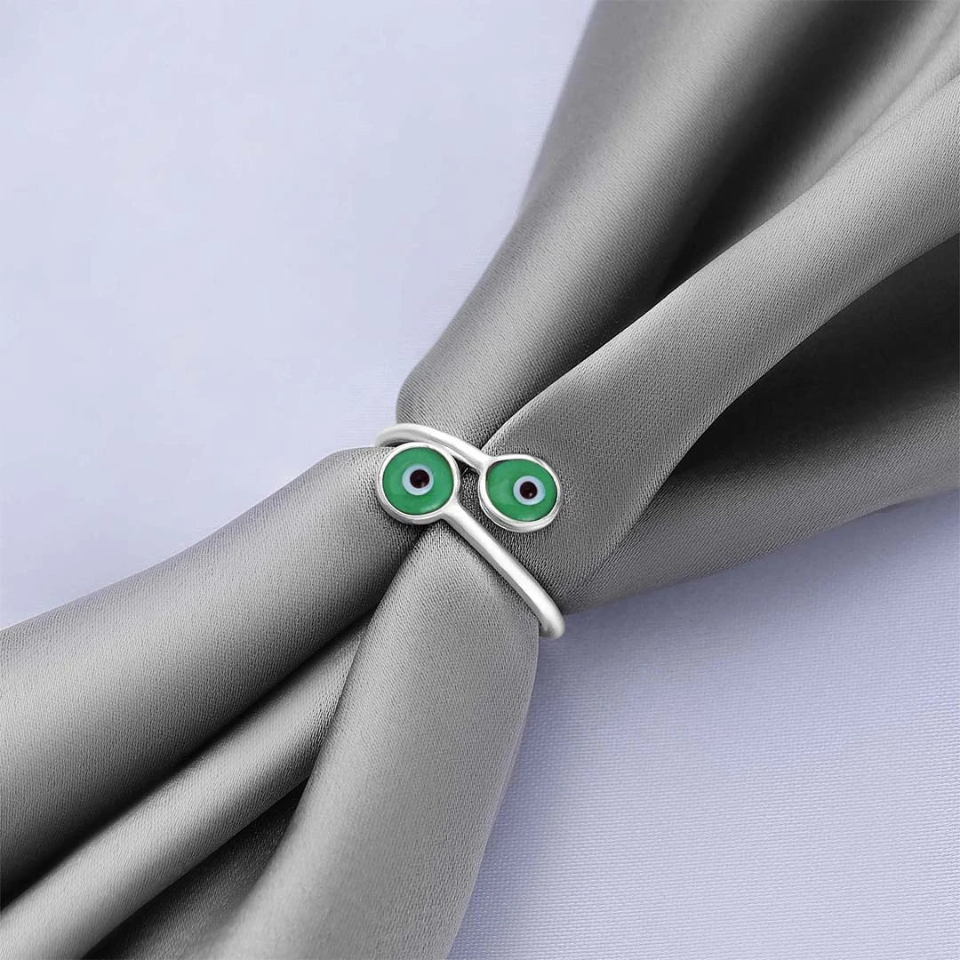 Green Evil Eye Ring