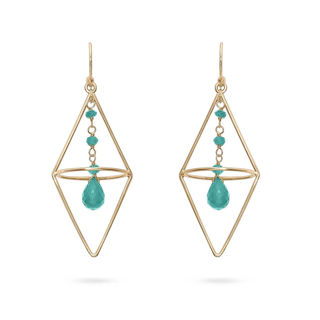 Great Summer Sale - Pure Silver Earrings &#8211; Gold Plated Green Garnet Dangle