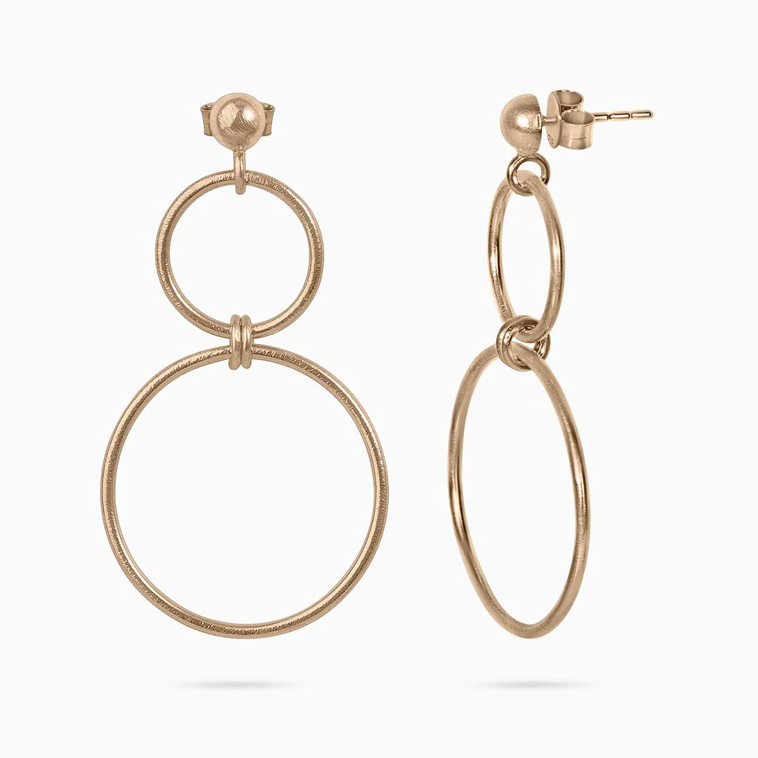 Silver Earrings - Pure Silver Earrings &#8211; Eternal Gold Plated Loop Design