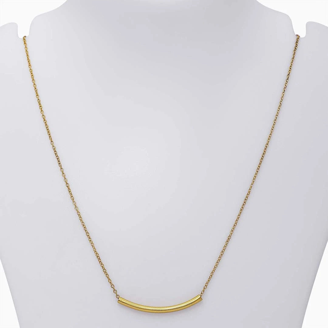 Silver Necklaces - Pure 925 Silver Necklace &#8211; Elegant Gold Plated String Chain