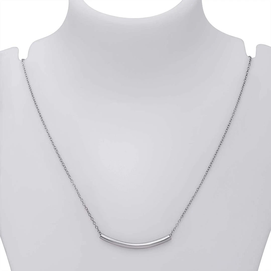 Neck Pieces - Pure 925 Silver Necklace &#8211; Single String With Silver Finish