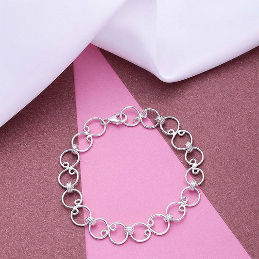 Contemporary Jewellery - Pure Silver Bracelet &#8211; Made With Infinity Lock