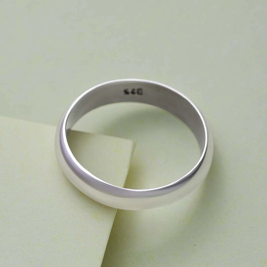 Plain Rings - Pure 925 Silver Ring &#8211; Moon Craving Plain Fit