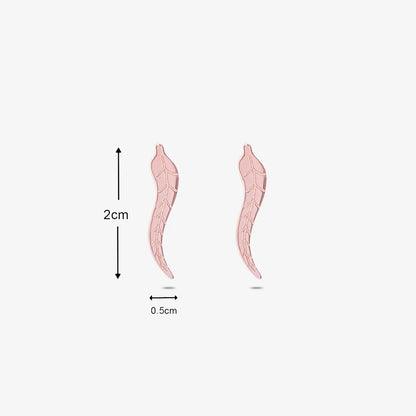 Rose Gold Silver Leaf Design Stud Earrings - Tweov Jewels