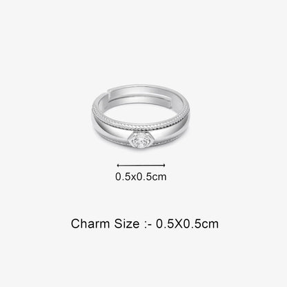 Classic CZ Silver Ring for Women