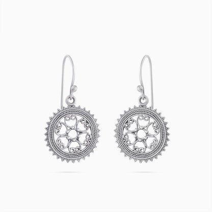 Silver Earrings - Pure Silver Earrings &#8211; Mini Serene Mandala Design