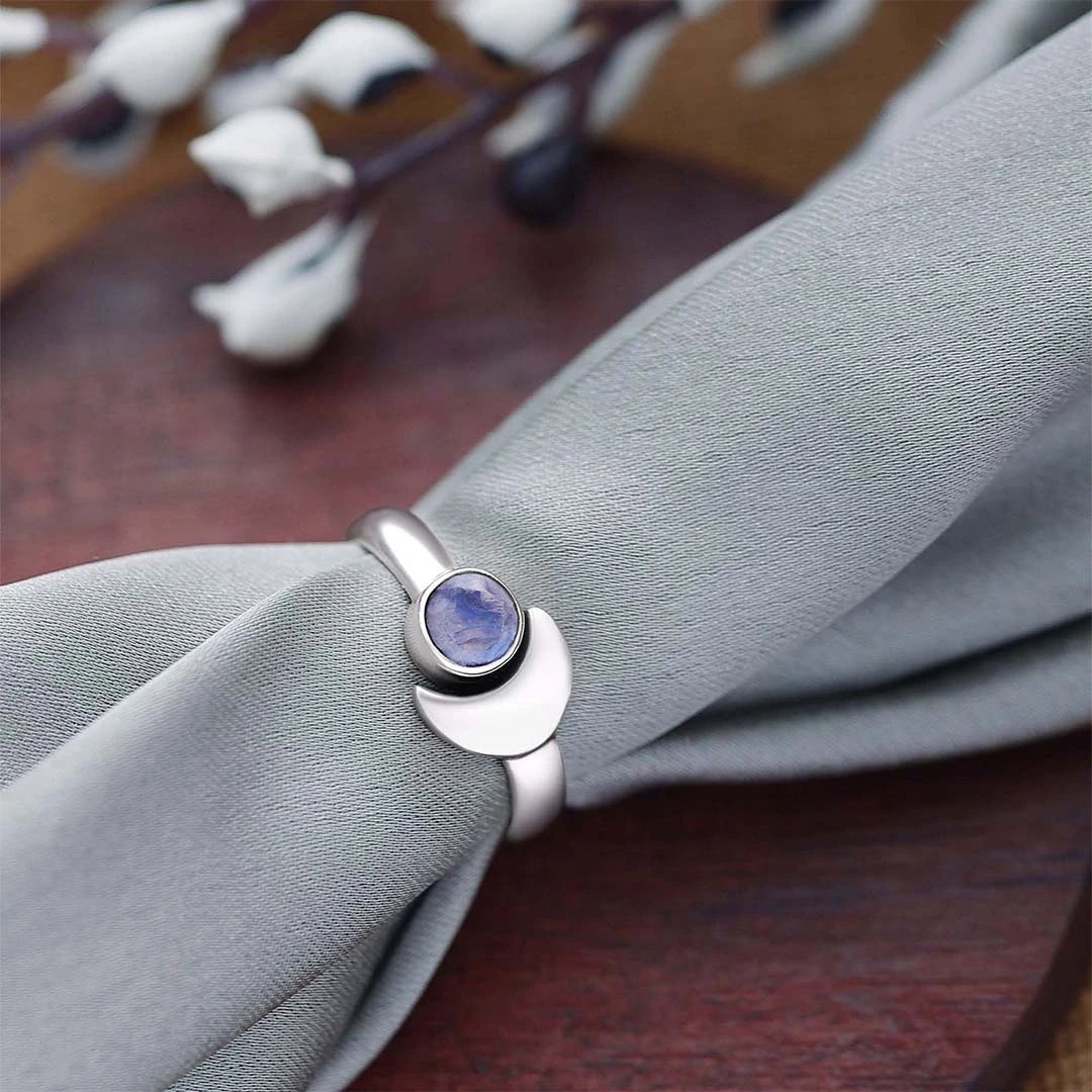 Classic Rings - Melting Labradorite Simple Silver Ring