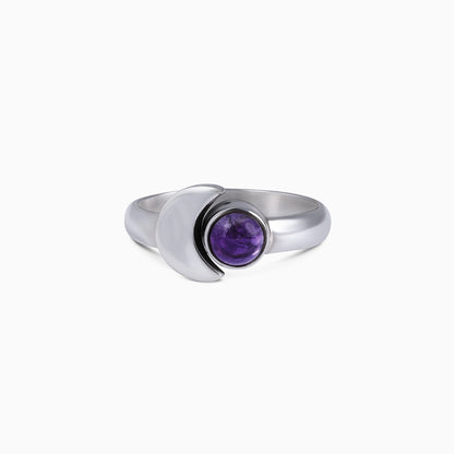 Silver Rings - Pure Silver Ring &#8211; Made With Lunar Brilliance Amethyst
