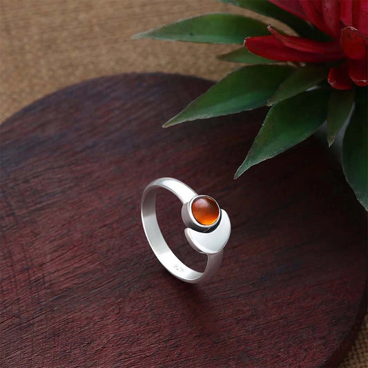 Classic Rings - Pure Silver Ring &#8211; Made Of Tiger Eye Stone With Misty Look