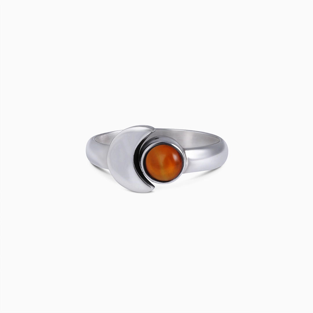 Silver rings for gift - Pure Silver Ring &#8211; Made Of Tiger Eye Stone With Misty Look