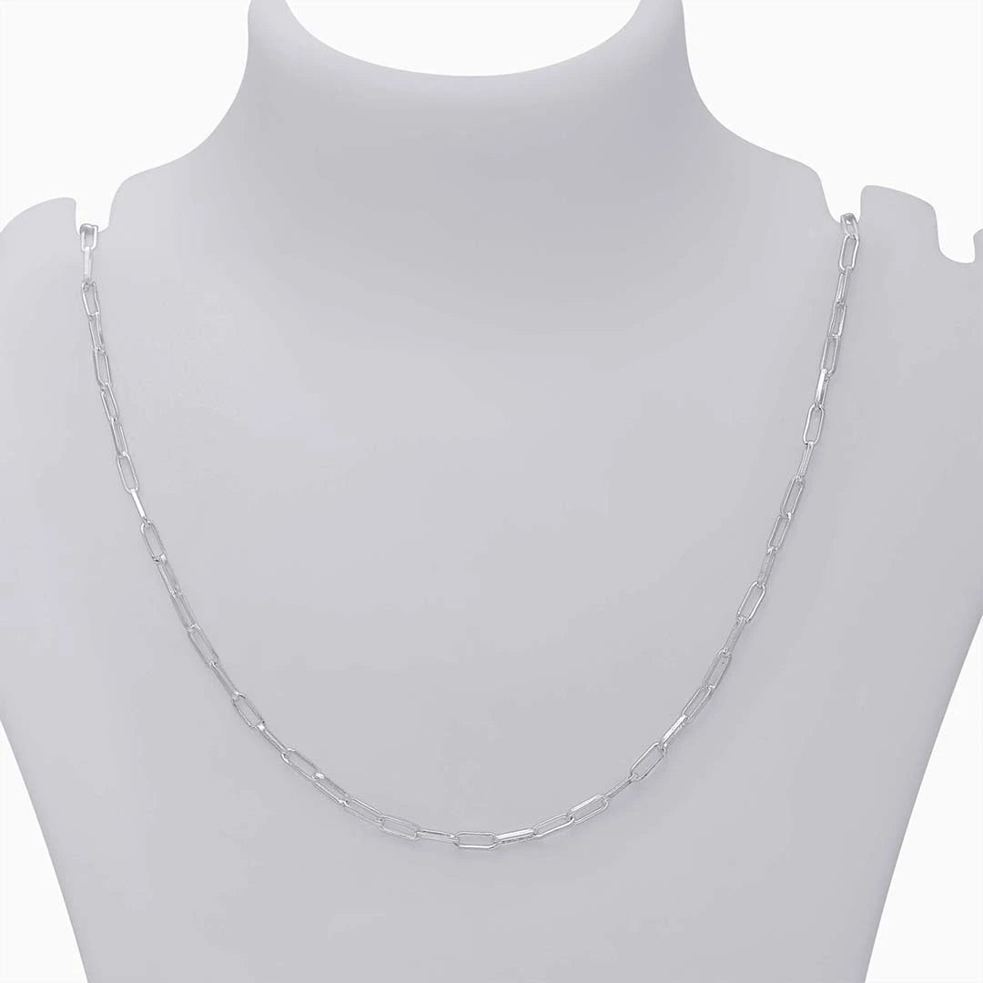 Silver Chains - Pure Silver Chain Necklace &#8211; Simplistic Modern Link Chain