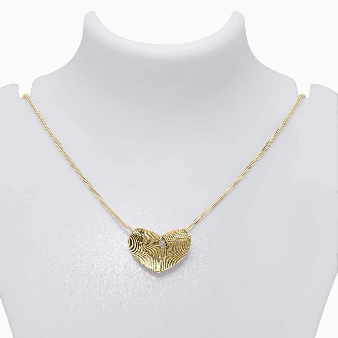 Couple Pendant - Pure 925 Silver Pendant &#8211; Gold Plated Pendant Made With Heart  Strings