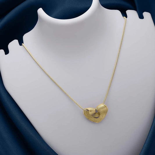 Contemporary Jewellery - Pure 925 Silver Pendant &#8211; Gold Plated Pendant Made With Heart  Strings