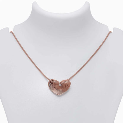 Couple Pendant - Pure 925 Silver Pendant &#8211; Stringed-Heart Design With Rose Gold