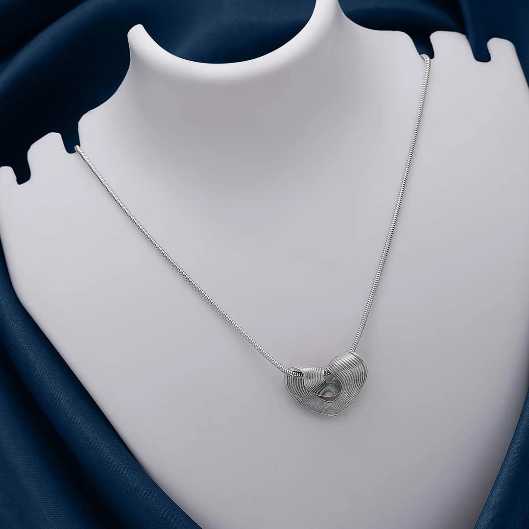 Contemporary Jewellery - Pure 925 Silver Pendant &#8211; Made With Heart Strings