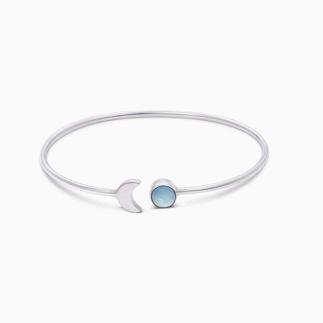 Silver Charm Bracelets - Pure 925 Silver Bracelet for Women &#8211; Simple Moonlight Custom Fit
