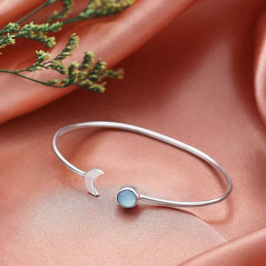 Pure Silver Bracelet for Men &amp; Women - Pure 925 Silver Bracelet for Women &#8211; Simple Moonlight Custom Fit