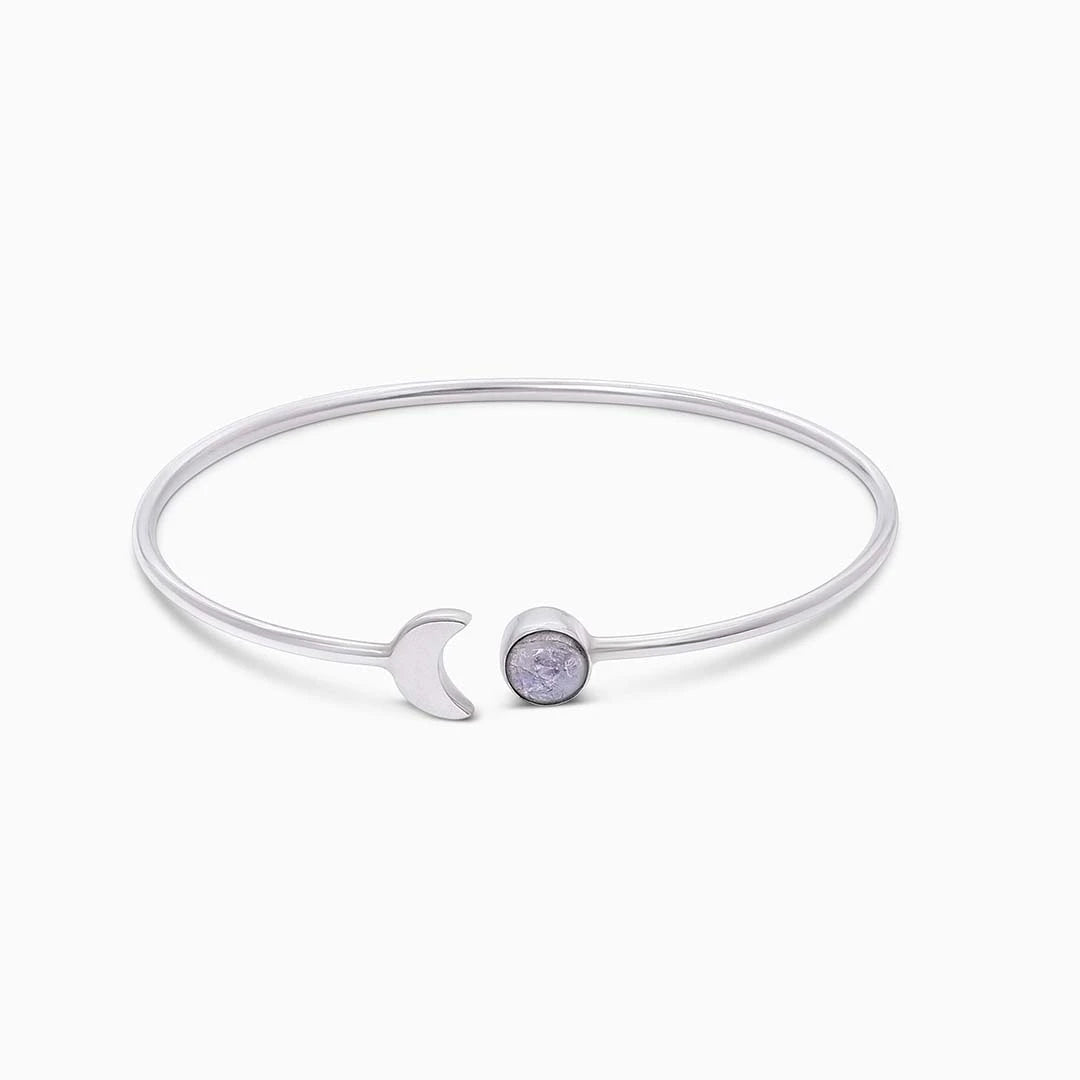 Silver Charm Bracelets - Pure 925 Silver Bracelet &#8211; Opening Sun Moon Design