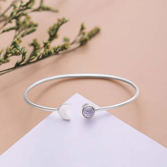 Pure Silver Bracelet for Men &amp; Women - Pure 925 Silver Bracelet &#8211; Opening Sun Moon Design