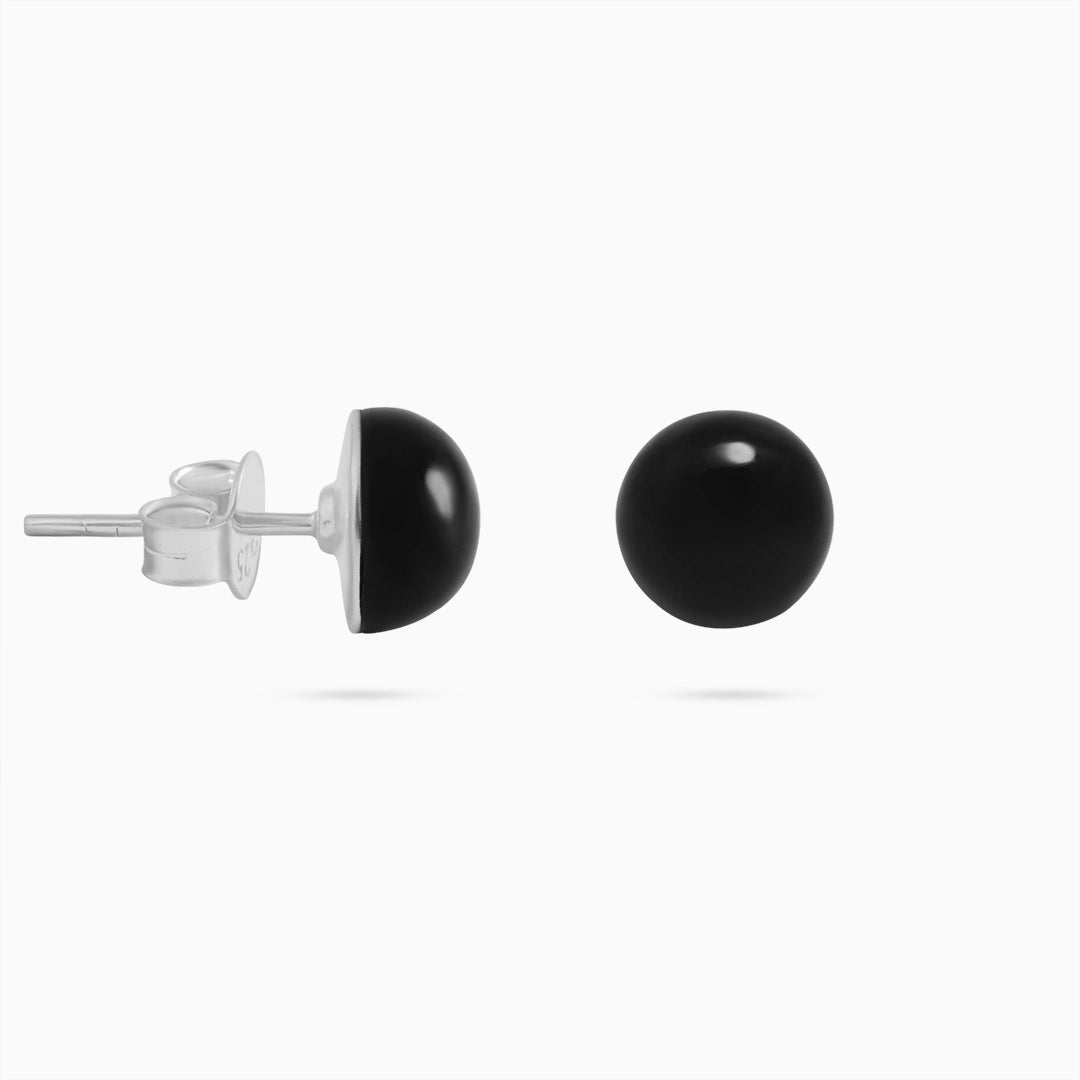 Silver stud - Pure Silver Earrings &#8211; Ebony Nightfall Pearl