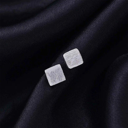 Silver Earrings - Pure Silver Stud &#8211; Square Shaped Goodie