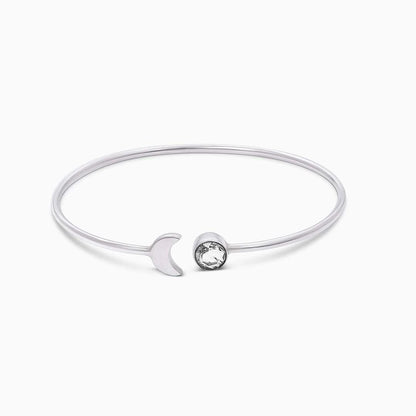 Silver Charm Bracelets - Pure 925 Silver Bracelet &#8211; Simple Magical Moonstone Design