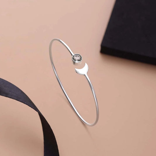 Pure Silver Bracelet for Men &amp; Women - Pure 925 Silver Bracelet &#8211; Simple Magical Moonstone Design