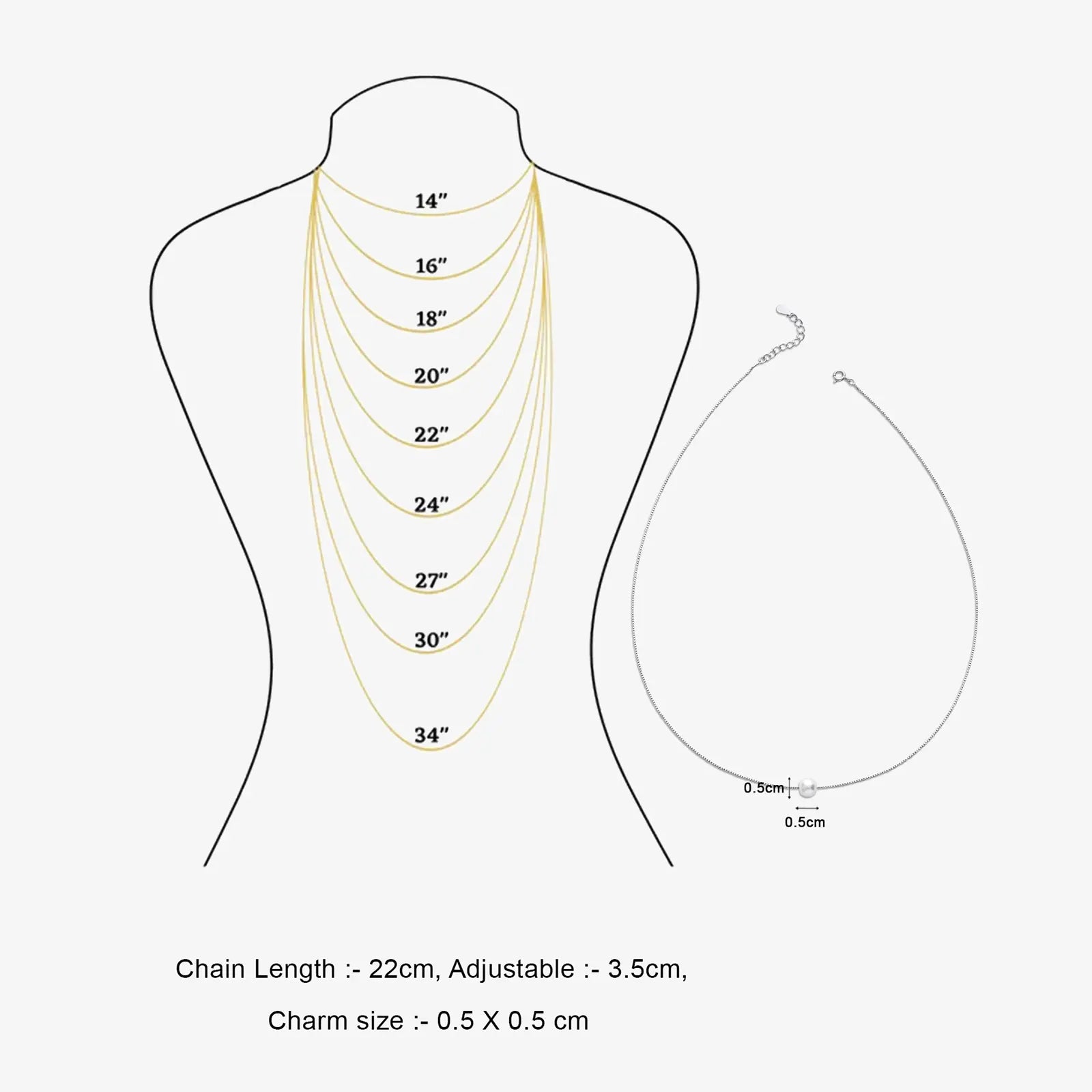 Solitaire Pearl Chain Pendant for Women