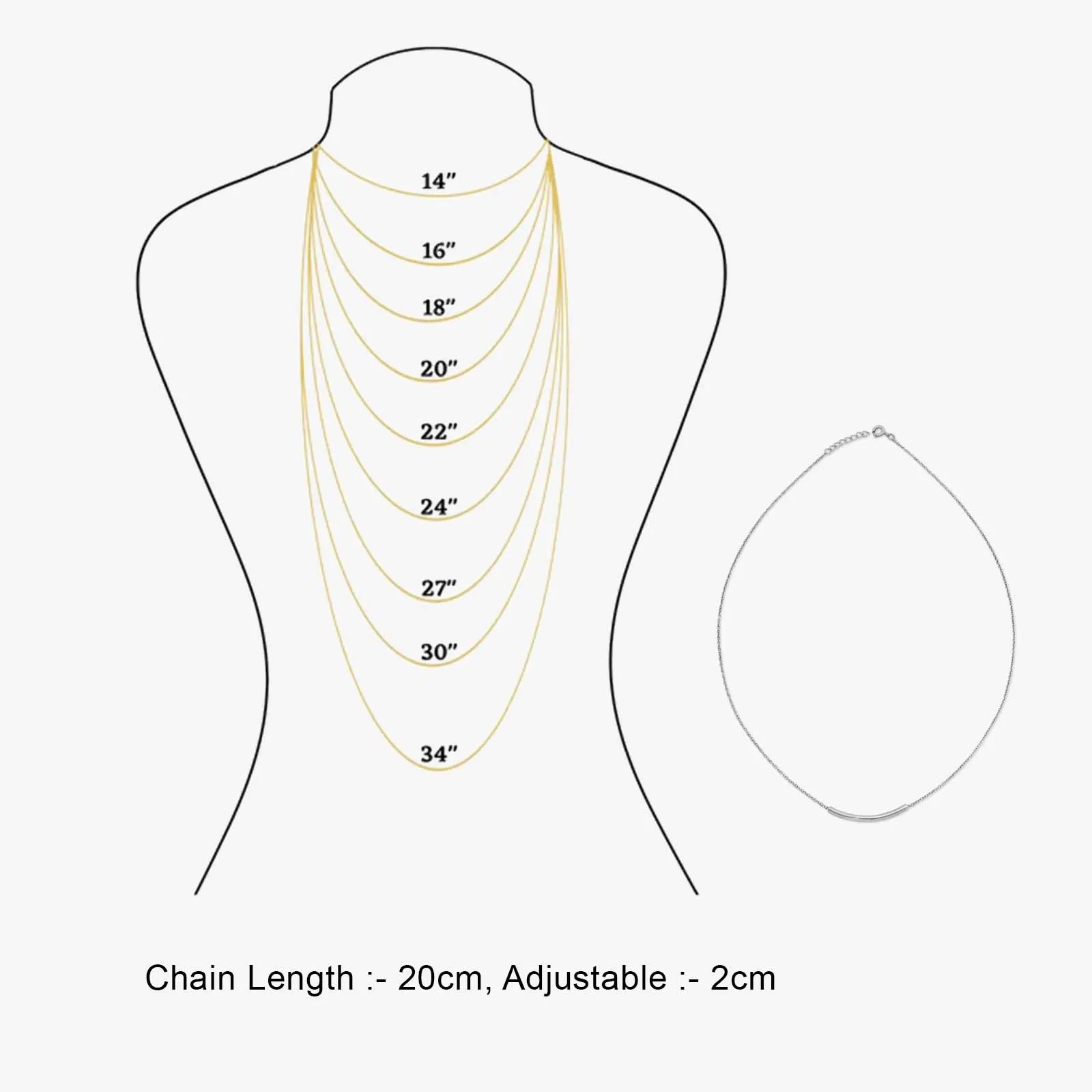 Single String With Silver Finish Necklace