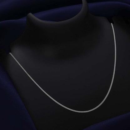 Silver Chains - Pure 925 Silver Chain &#8211; Simplistic Sleek Model For Women