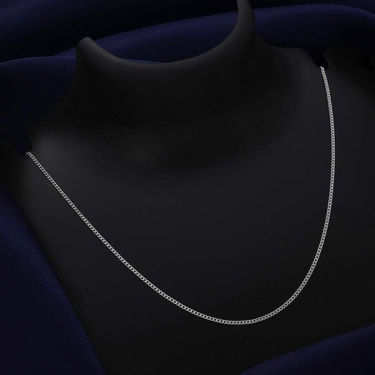 Silver Chains - Pure 925 Silver Chain &#8211; Simplistic Sleek Model For Women