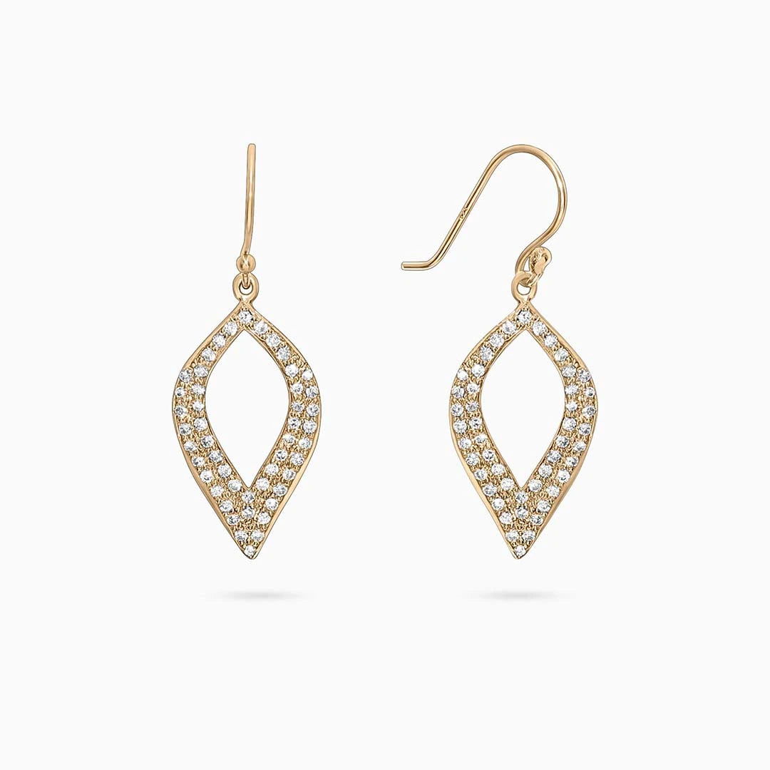 Cubic zircon earrings - Pure Silver Gold Earrings Odyssey of Cubic Zircon